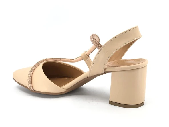 Feles 355 Şerit Taş Detaylı Kadın Topuklu Ayakkabı - Resim 6