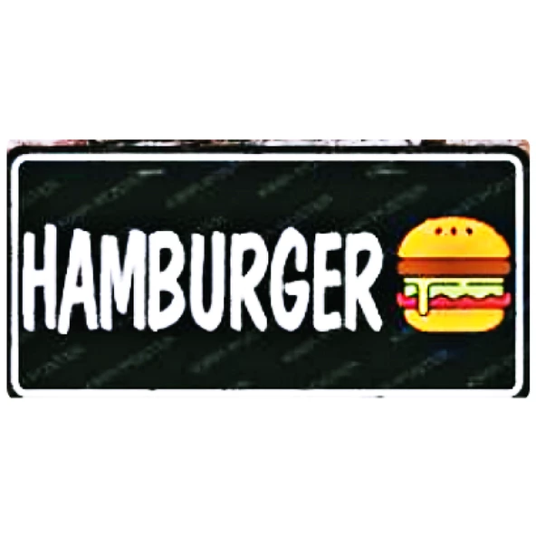 Hamurger Yazılı 10*20 Cm Ahşap Poster