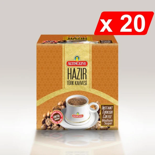 Altıncezve Hazır Türk Kahvesi Orta Şekerli (20 Adet x 9 Gr) 20Lİ PAKET ürün görseli 1