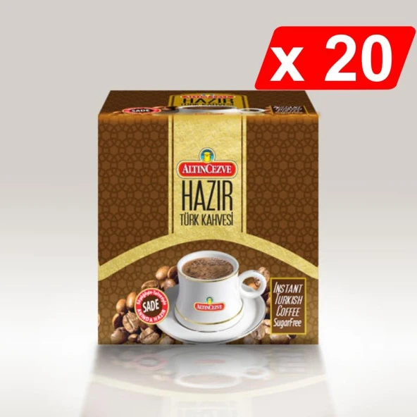 Altıncezve Hazır Türk Kahvesi Sade (20 Adet x 7 Gr) x 20 Paket