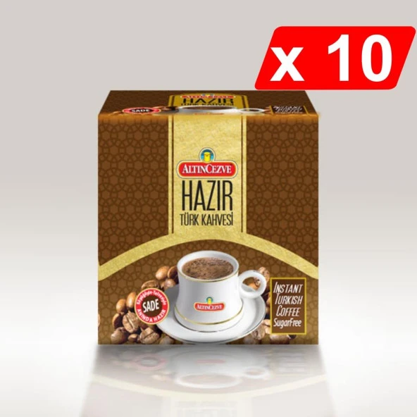 Altıncezve Hazır Türk Kahvesi Sade (20 Adet x 7 Gr) x 10 Paket