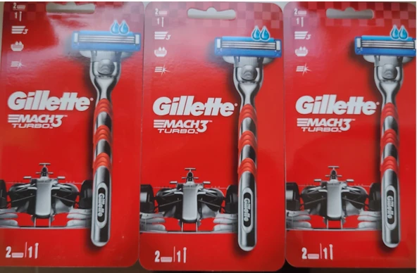 Gillette Mach 3 Turbo 2 Li Tıraş Makinesi X 3 ADET