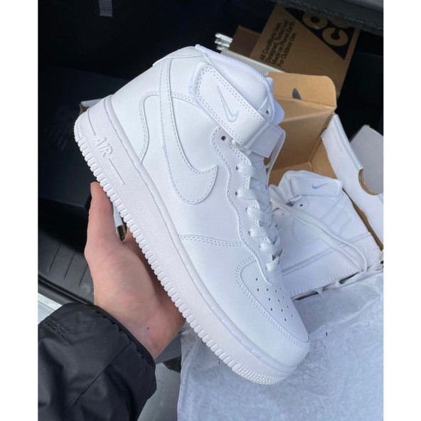 NİKE AİR FORCE 1 MİD TRİPLE WHİTE CW2289-111 - 4