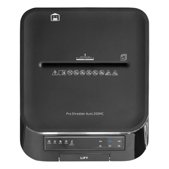 HP Pro Shredder Auto 200MC, Otomatik Beslemeli 200 sayfa Evrak İmha Makinesi-P5-Mikro kesim-2x12mm-32,2lt - 6