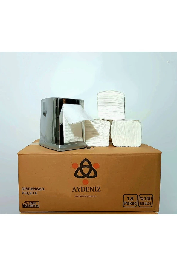 Aydeniz Peçete Masaüstü Dispenser Peçete 18 Pkt 100 Lü 1800 Ad. Dikkat Z Kat Havlu Peçete Değildir ürün görseli 1
