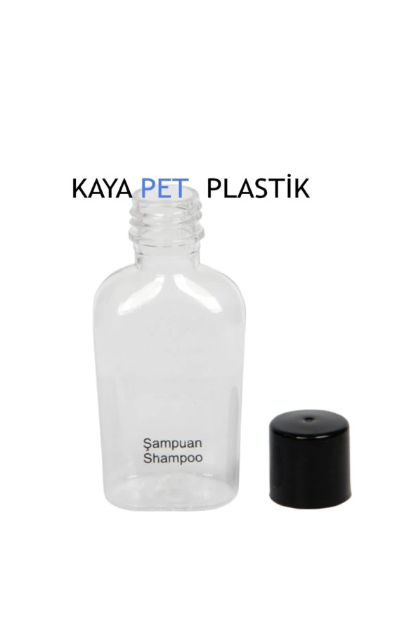 500 Adet Boş Yassı Pet Şişe Şampuan (SHAMPOO) Baskılı. 35 Cc. Otel Tipi Buklet Tek Kullanımlık Şişe ürün görseli 1