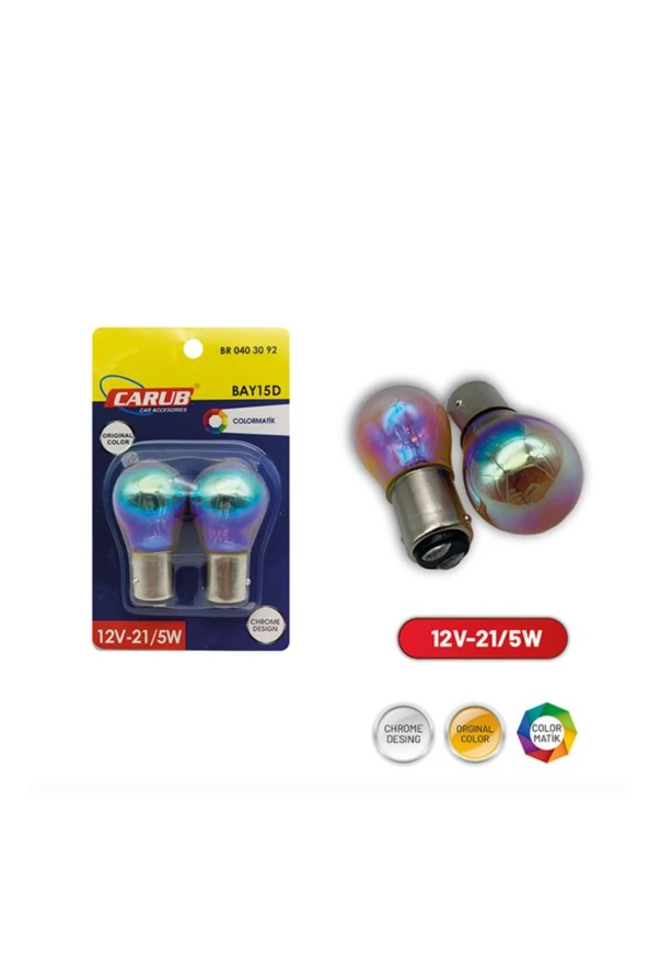 CARUB BR0403092 1016 12V 21W DİADEM KROM TURUNCU AMPUL TK - 2