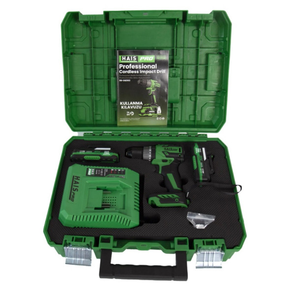 Haispro RB-DB2102 Profesyonel Darbeli Vidalama Matkap 21 V 2.0 Ah Çift Akülü - 4