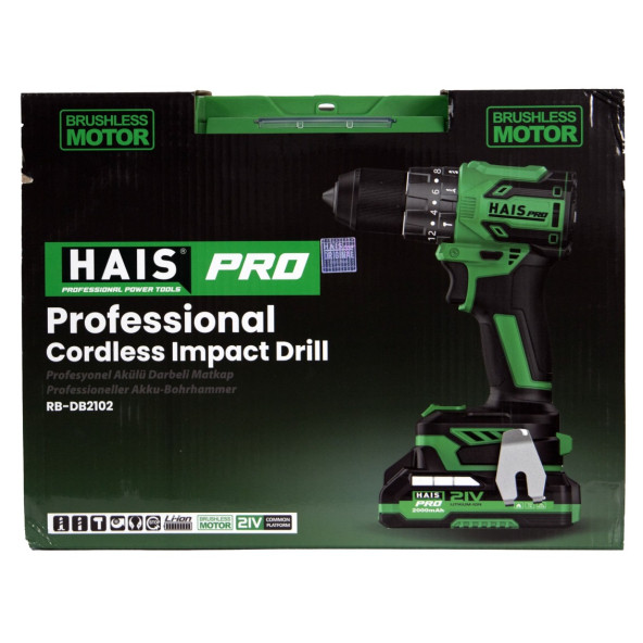 Haispro RB-DB2102 Profesyonel Darbeli Vidalama Matkap 21 V 2.0 Ah Çift Akülü - 5