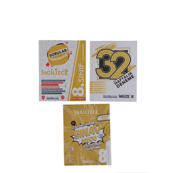 PRUVA 8. SINIF İNGİLİZCE 3LÜ SET