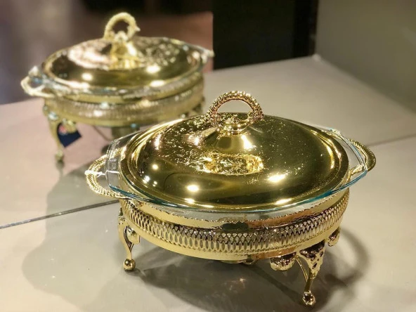 QUEEN ANNE YUVARLAK AYAKLI FIRIN KABI GOLD 30*23*19 - 2