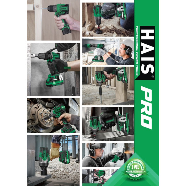 Haispro RB-810 Profesyonel Darbeli Somun Sıkma 1100 Nm 21 V 4.0 Ah - 5