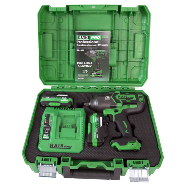 Haispro RB-818 Profesyonel Darbeli Somun Sıkma 1300 Nm 21 V 4.0 Ah - 4