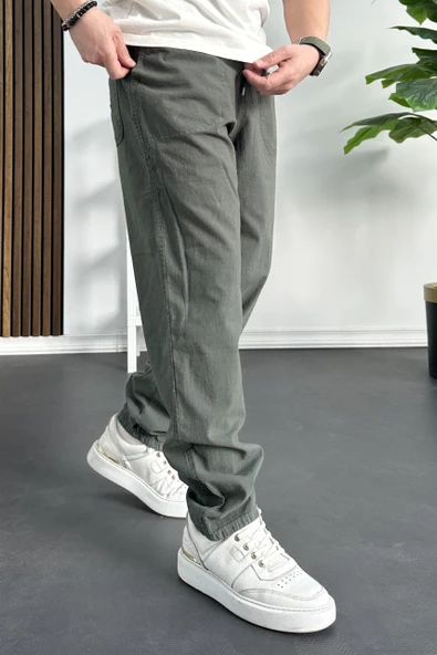 Erkek Baggy Kalıp Pantolon Yeşil Edw130 - 2