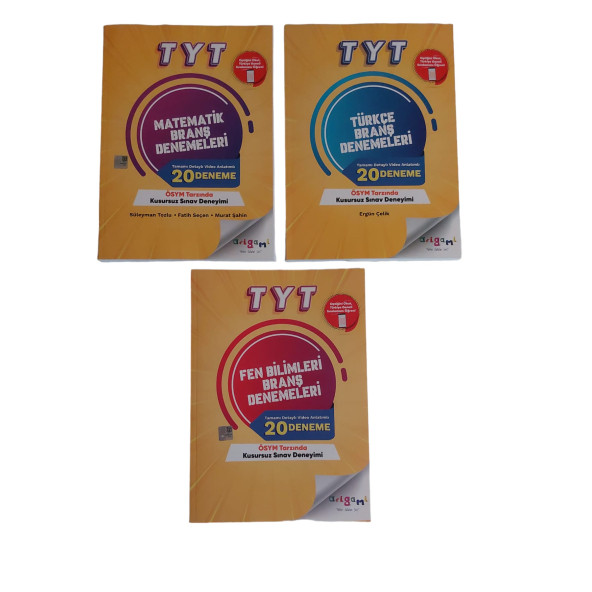 TAMMAT YAY  ORİGAMİ TYT  BRANŞ DENEME 3LÜ SET