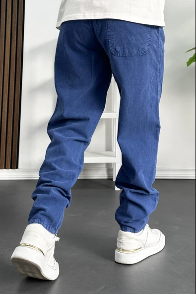 Erkek Baggy Kalıp Pantolon Mavi Edw130 - 3
