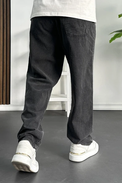 Erkek Baggy Kalıp Pantolon Antrasit Edw130 - 3