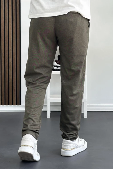 Erkek Beli Lastikli Double Paça Jogger Pantolon Yeşil Edw145 - 3