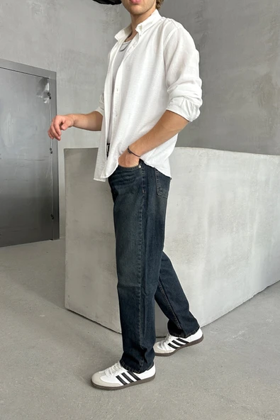 Erkek Baggy Jean Pantolon - 7