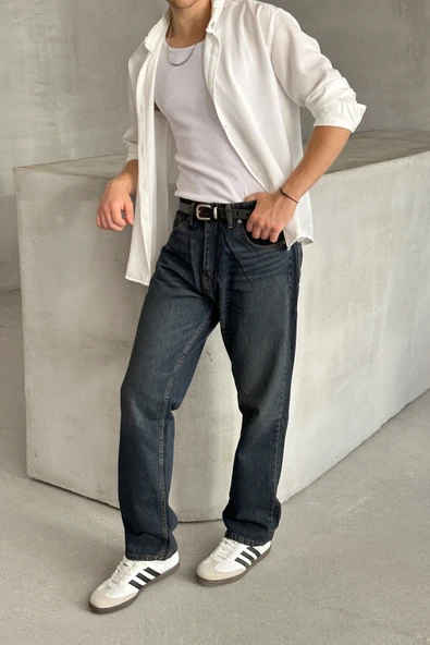 Erkek Baggy Jean Pantolon - 6