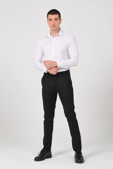 Slim Fit Erkek Kumaş Pantolon - 9