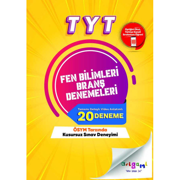 TAMMAT YAY. TYT FEN BİLİMLERİ 20'Lİ BRANŞ DENEME