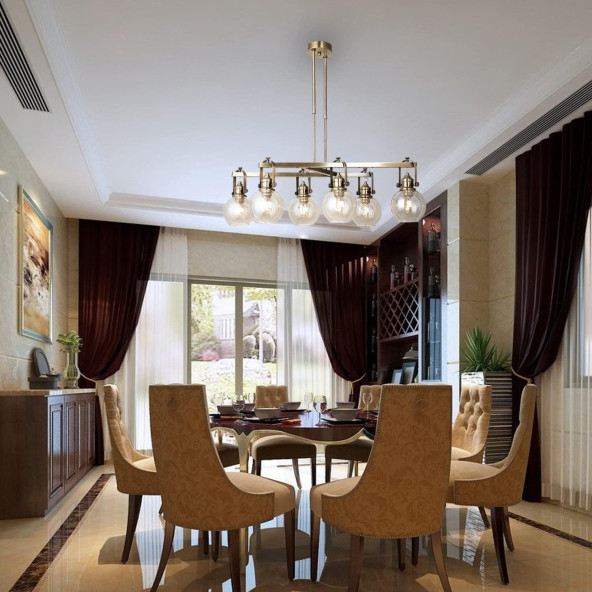 Lucea Ponte 6'lı Sıralı Eskitme 6 x E27 - 3