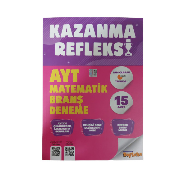 TAMMAT YAY. AYT KAZANMA REFLEKSİ MATEMATİK 15'Lİ DENEME