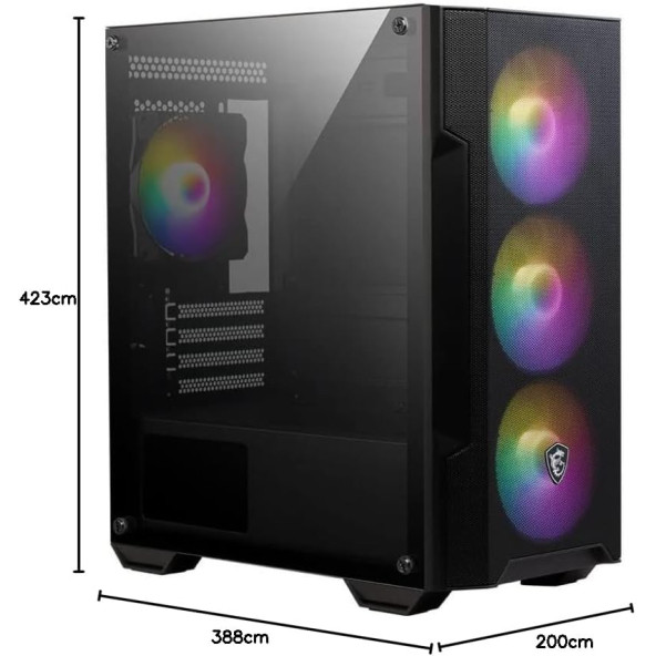 MSI MAG FORGE M100A RGB Fan mATX Oyuncu Kasası - Resim 5