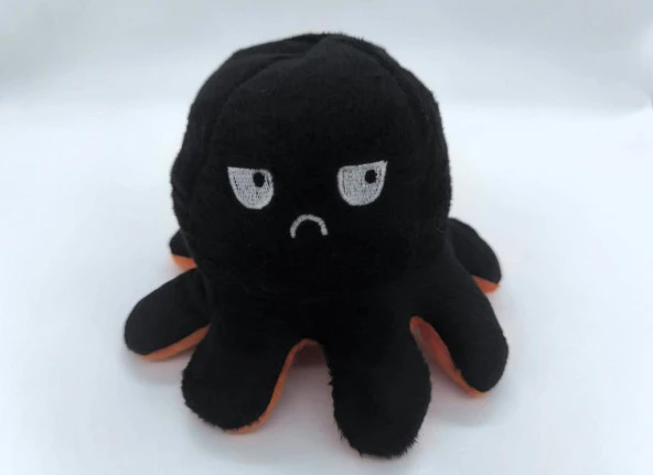 62054 Mood Değiştiren Peluş Ahtapot 20 cm. SİYAH - TURUNCU - 3