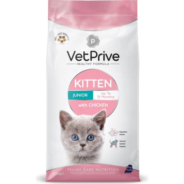 Vet Prive Yavru Kedi Maması Tavuklu 1,5 kg (Kapalı Paket)