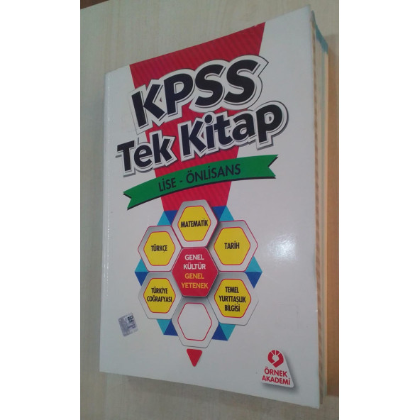 KPSS Tek Kitap Lise - Ön lisans 2016 Genel Kültür - Genel Yetenek - 7