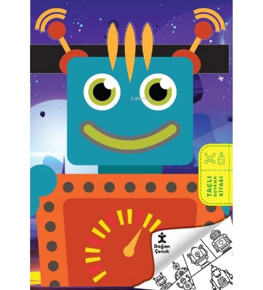 ROBOT EVRENİ TAÇLI BOYAMA KİTABI  DOĞAN ÇOCUK
