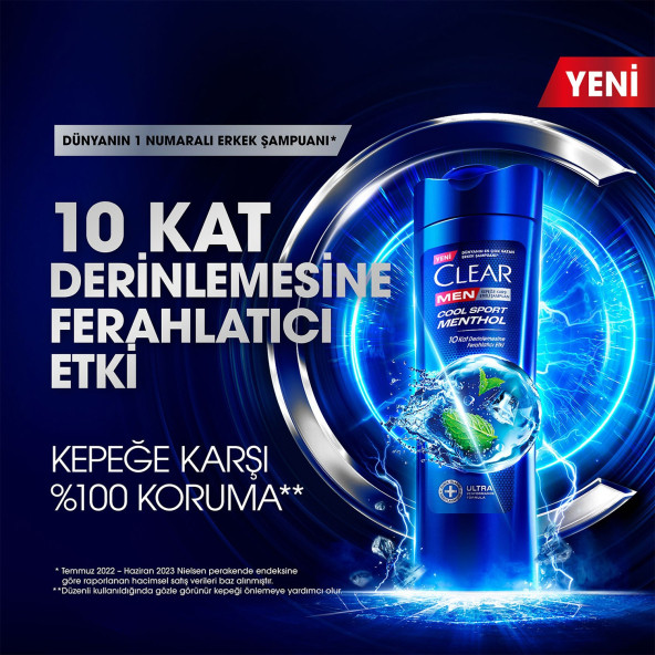 Clear Men Cool Sport Menthol 350 Ml Şampuan - 3