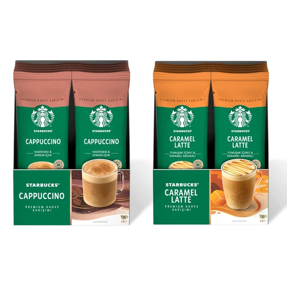 Starbucks Premium Serisi 2 x 10 lu / Caramel Latte - Cappuccino