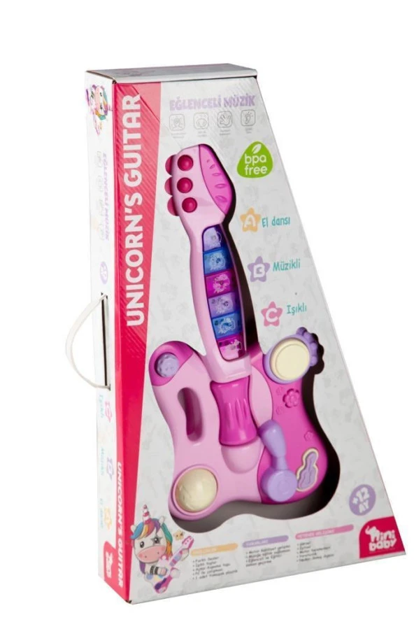 Nini Baby Unicorn Işıklı Sesli Müzikli Gitar ER-205