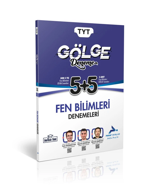 Paraf Derece Timi 2025 Tyt Fen Bilimleri 5+5 Gölge Deneme