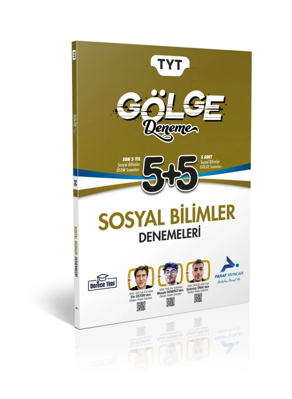 Paraf Derece Timi 2025 Tyt Sosyal Bilimler 5+5 Gölge Deneme