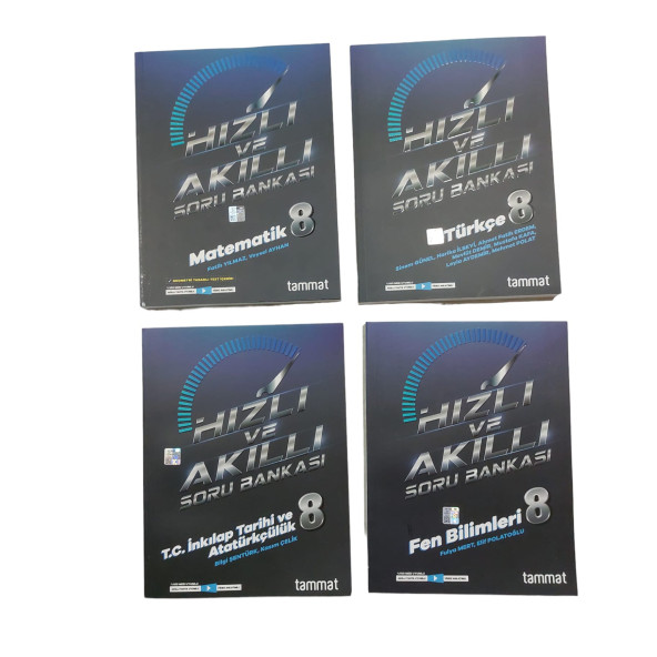 TAMMAT YAY. 8.SINIF HIZLI VE AKILLI SORU BANKASI 4 KİTAP SET
