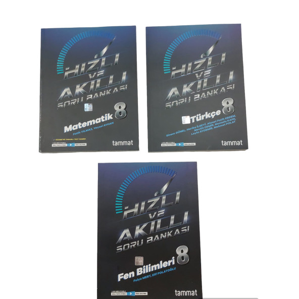 TAMMAT YAY. 8.SINIF HIZLI VE AKILLI SORU BANKASI 3 KİTAP SET