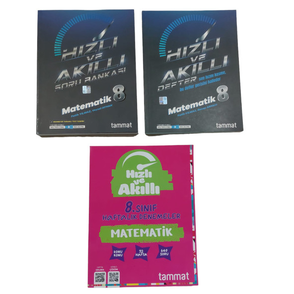 TAMMAT YAY. 8.SINIF HIZLI VE AKILLI MATEMATİK 3 KİTAP SET