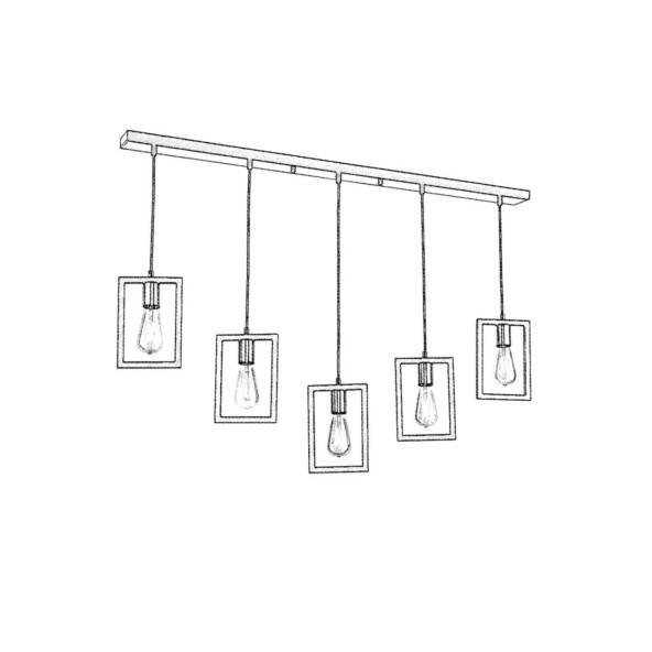 Avonni 60011 Modern Avize, 60 w, Siyah - 2