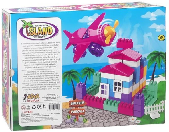 Asya Oyuncak ANT010 Ant Blocks İsland 100 Parça Eğitici Bloklar - 2