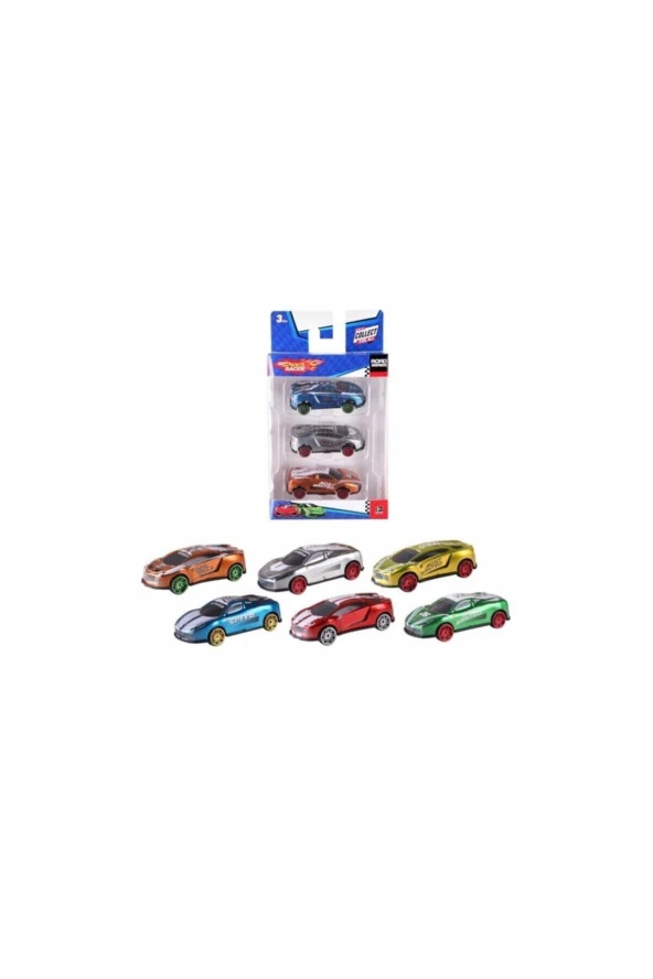 Toysan 3 Lü Speed Racer Metal Araba