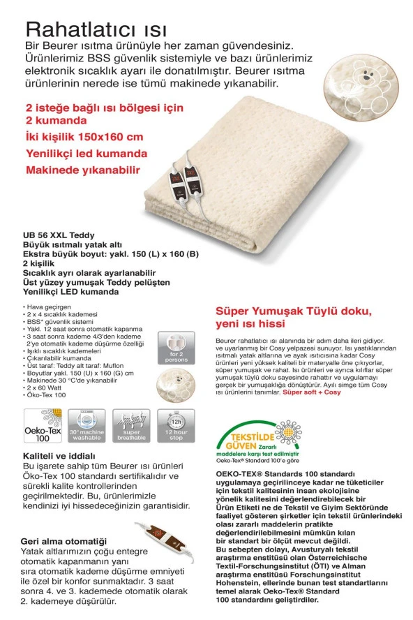 Beurer UB 56 Polar Isıtmalı Yatakaltı XXL Büyük Boy - 2