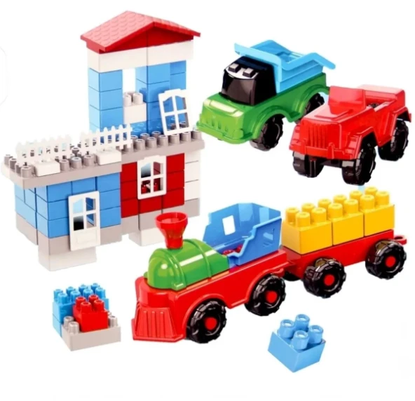 Asya Oyuncak ANT008 Ant Blocks Tren Istasyonu Eğitici Bloklar 100 Parça - 2