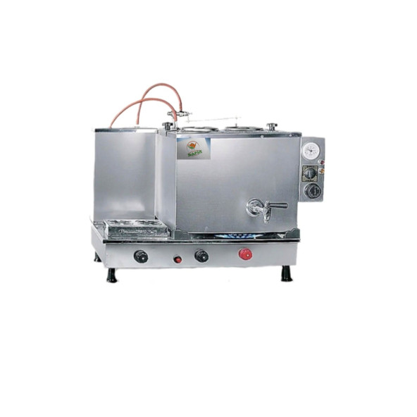 2 demlikli inoks çay ocağı 2 Gözlü İnoks Çay Kazanı Elektrik + Tüplü Çay Semaveri ETS sistemli Çay Makinesi - 2