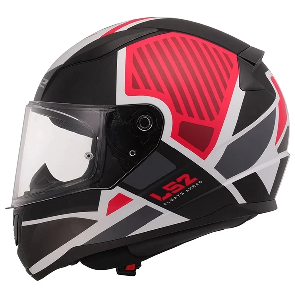 LS2 RRAPID 2 GRID MAT BEYAZ-KIRMIZI KASK - Resim 2