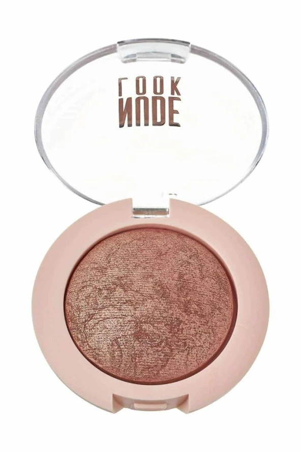Golden Rose Nude Look Pearl Baked Eyeshadow No: 02 Rosy Bronze - Tekli Sedefli Far - 3