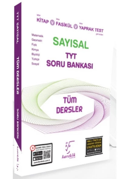 Karekök Yayıncılık TYT Tüm Dersler Sayısal Soru Bankası Yeni
